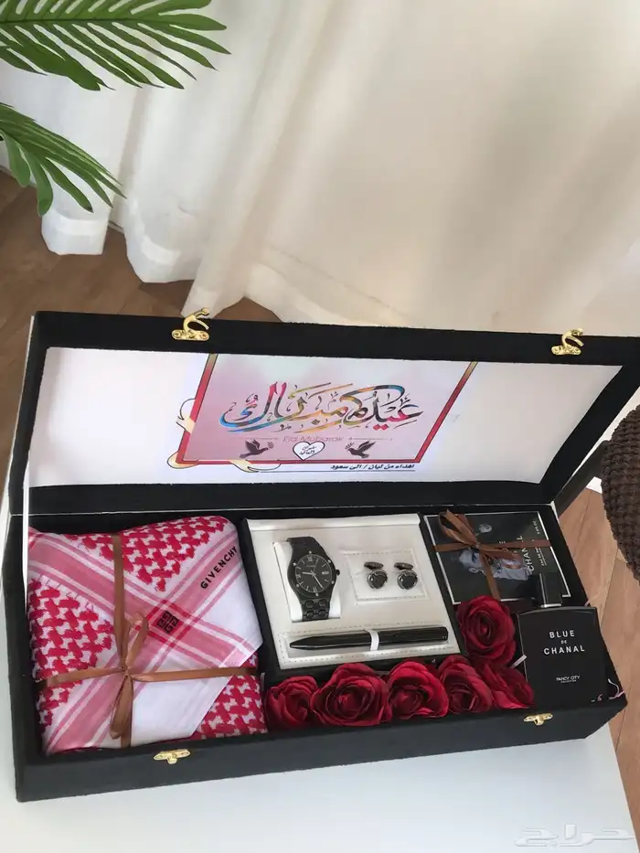 شماغ جفنشي مع طقم ساعه 1