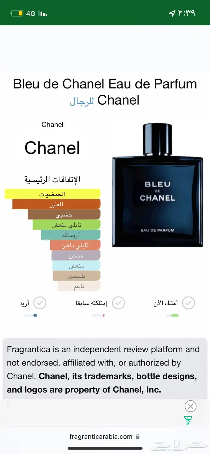 عطر بلو دي شانيل EDP خصم اليوم فقط 1