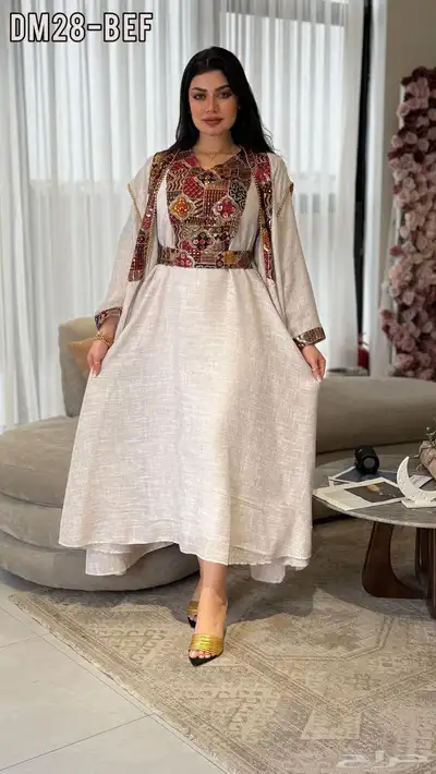 فستان العيد جلابيه رمضان تطريز هندي سوري سعوديه 9