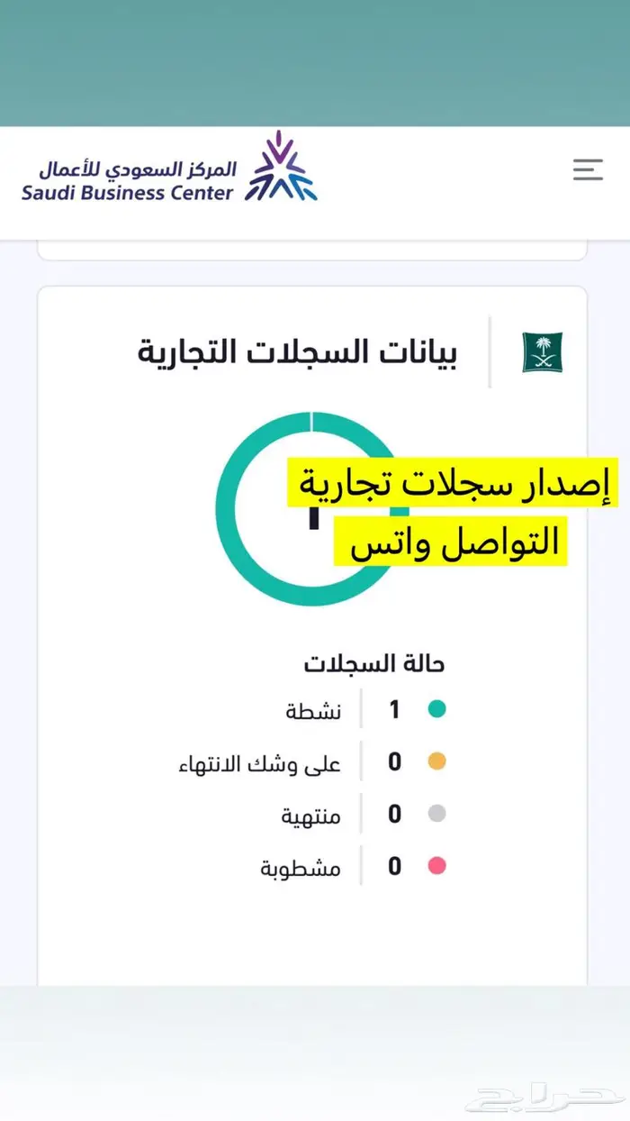 إصدار سجلات تجارية 0