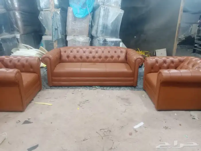 جديد طقم كنب جلد حق غرفة مدير كلو ألوان متوفر (كنب مكتبي) 9