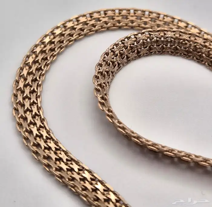 عقد فضة إيطالي مطلي ذهب أحمر ماركة Veronese for QVC. 1