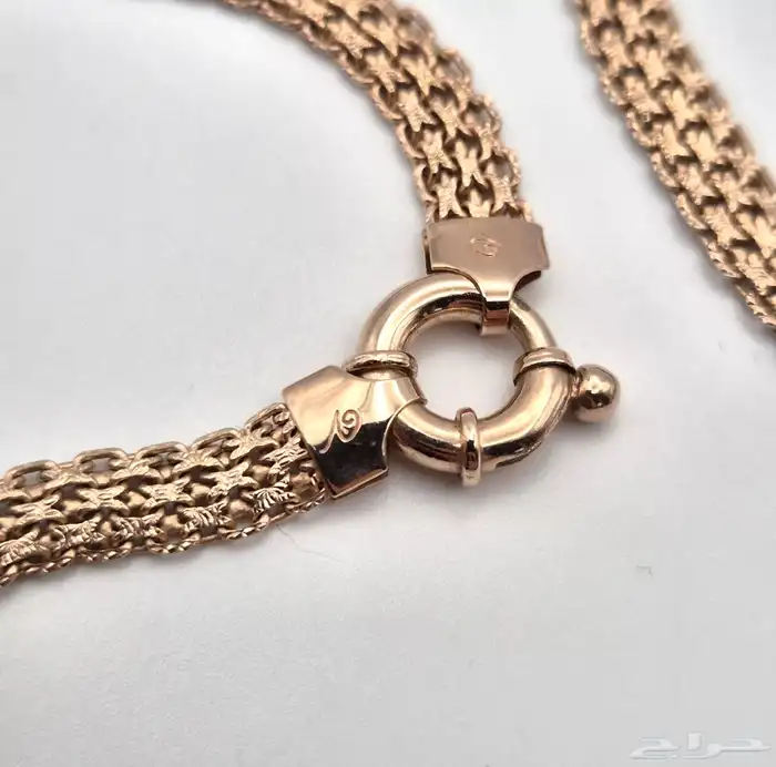 عقد فضة إيطالي مطلي ذهب أحمر ماركة Veronese for QVC. 10