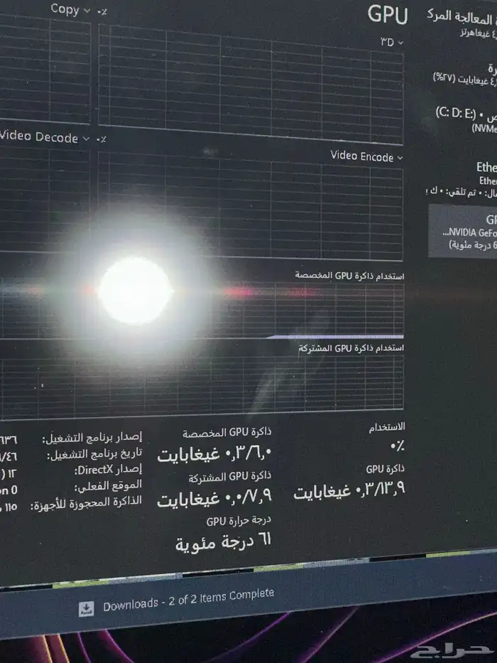 كرت شاشه 1060 6gb 2