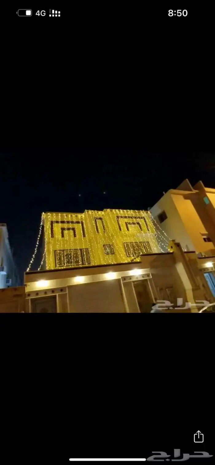 اضاءه نخل وزينه نخل والشجر هلال رمضان 16