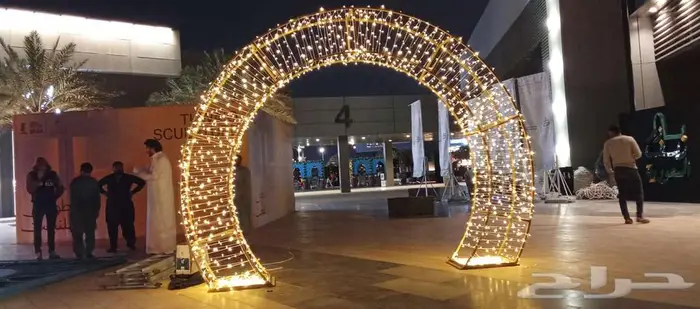 اضاءه نخل وزينه نخل والشجر هلال رمضان 10