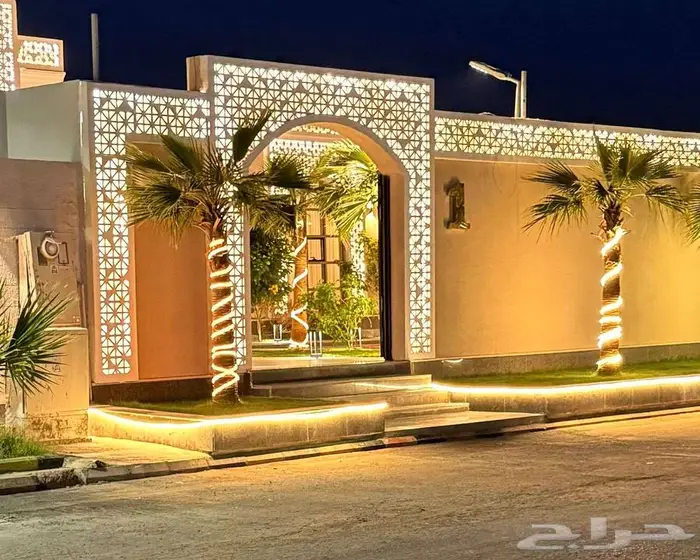 اضاءه نخل وزينه نخل والشجر هلال رمضان 7
