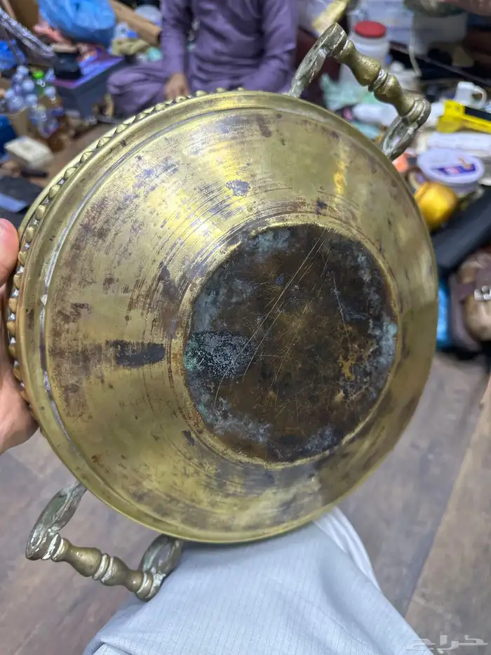 صحن نحاسي قديم تراث 0