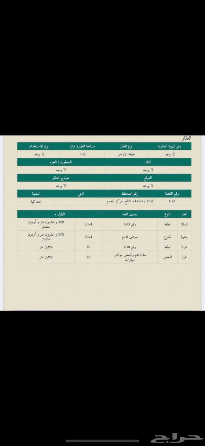 ارض سكنية للبيع الحناكية الحسو 3
