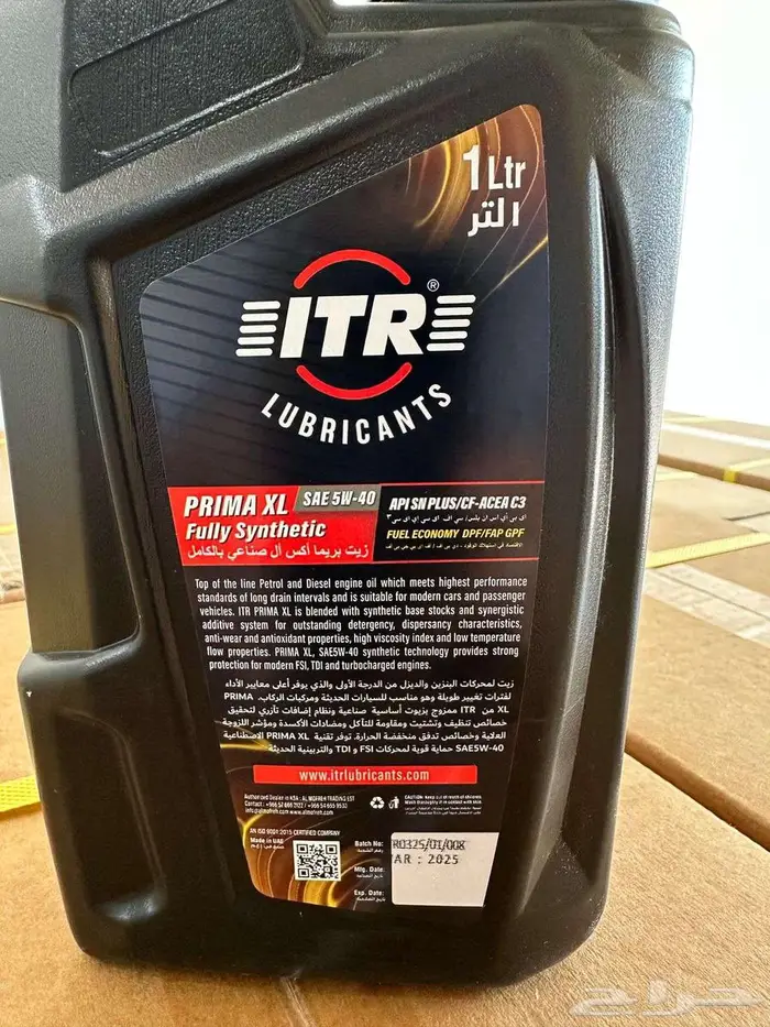 زيت ITR التقنية الإيطالية 5W40 SN C3 DPF تخليقي بالكامل 10