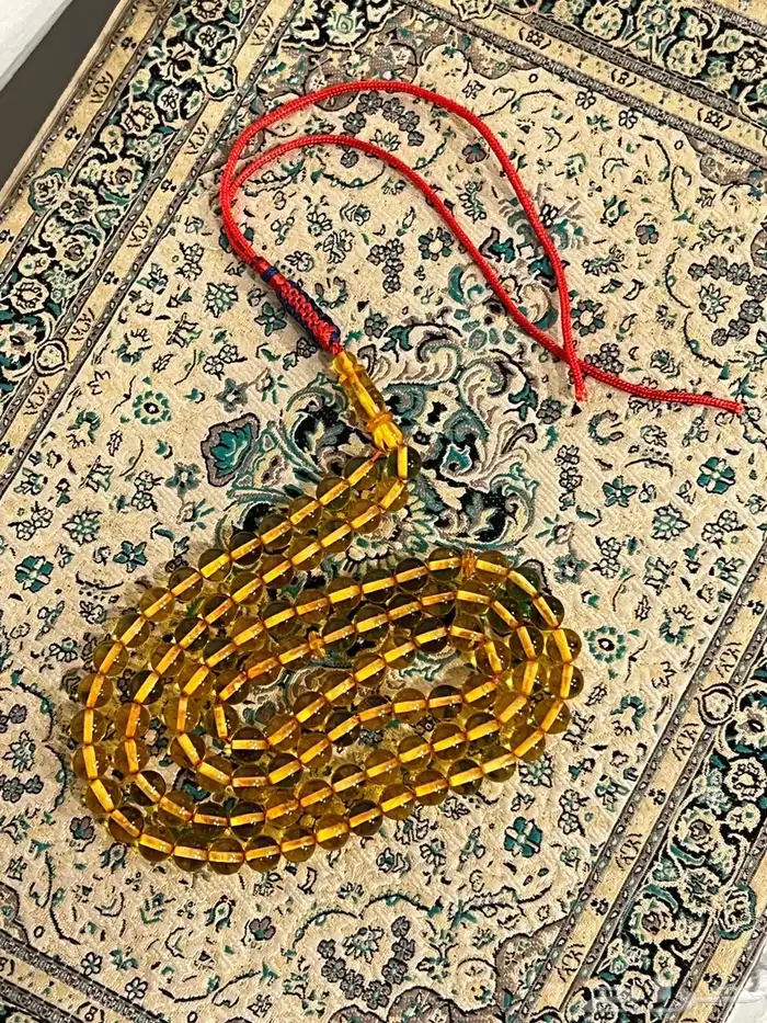 مسباح كهرمان حر (شفافية عالية) 99خرزة 0