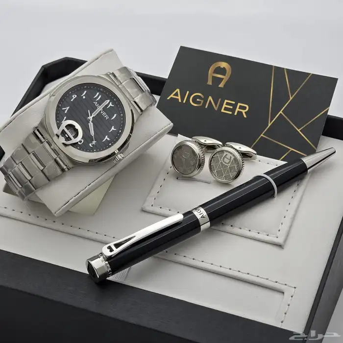 طقم ساعة وقلم وكبكات من ماركة اقنر ماستر كوالتي 14