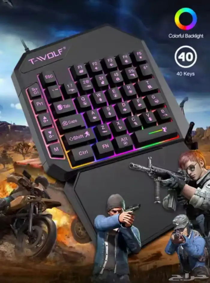 كيبورد وماوس الألعاب الاحترافي T-WOLF TF350 5