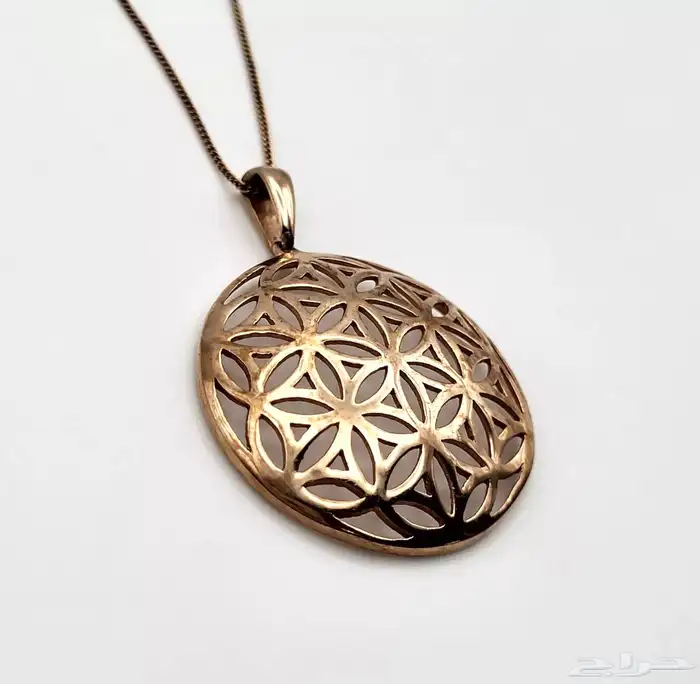 طقم فضة مختوم ومطلي بذهب أحمر 11