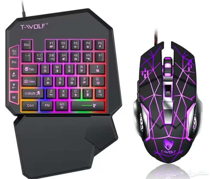 كيبورد وماوس الألعاب الاحترافي T-WOLF TF350 1