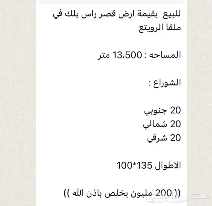 الرياض قصر للبيع الملقا الرويتع 0