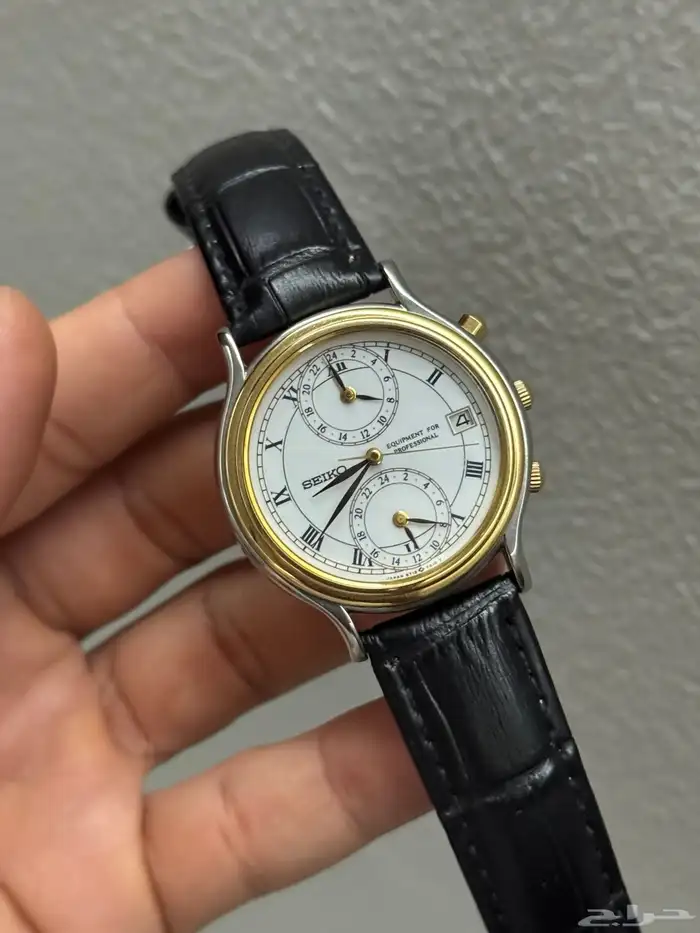 ساعة سيكو يابانية توقيت ثلاثي ( تم البيع ) 2