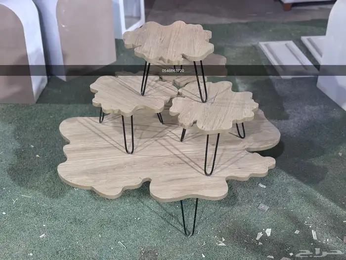 طاولات خشب شكل شجر طبيعي تايلندي 2