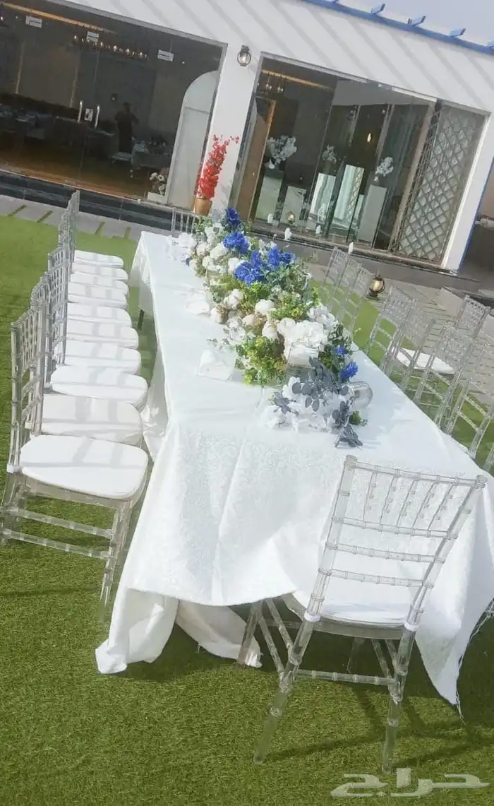 طاولات ضيافه طاولات عشاء شفاف 6