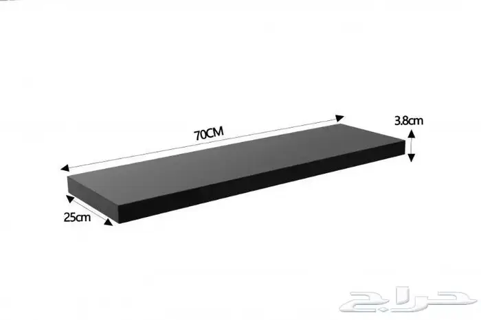 رف حائط خشبي أبيض أسود بني غامق جوزي 5