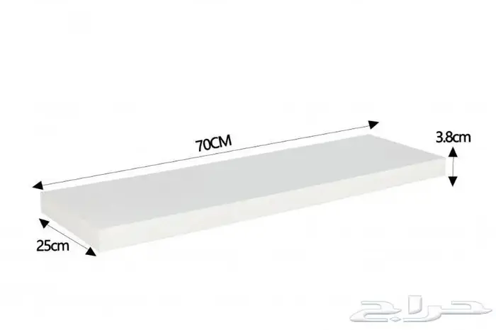 رف حائط خشبي أبيض أسود بني غامق جوزي 4