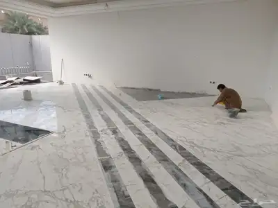 تركيب رخام وبلاط درج سيكلوا بالاضافة الى تركيب مغاسل وارفف 4