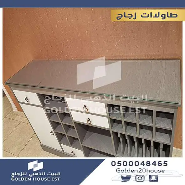 مكاتب زجاج طاولات زجاج 24