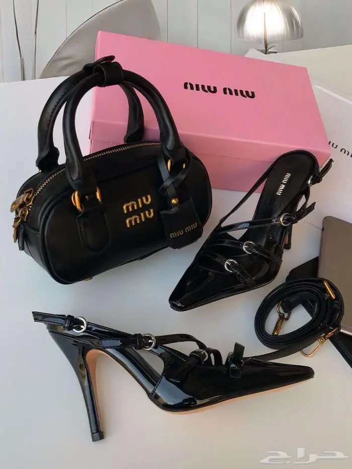حذاء كعب ميو ميو مع طقم احذية شنطة ماركة MIU MIU مع ملحقات 5