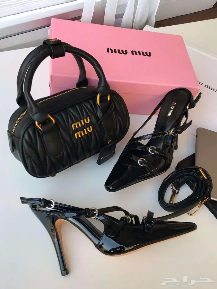 حذاء كعب ميو ميو مع طقم احذية شنطة ماركة MIU MIU مع ملحقات 2