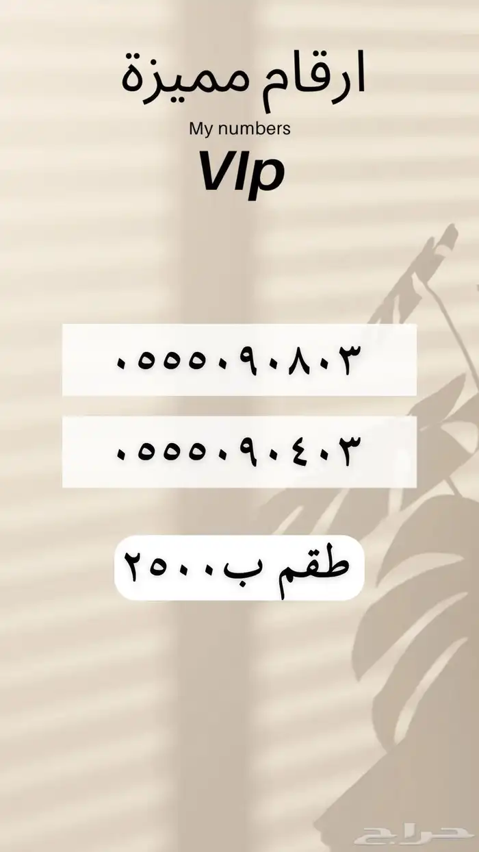 ارقام مميزه والنقل فوري 0