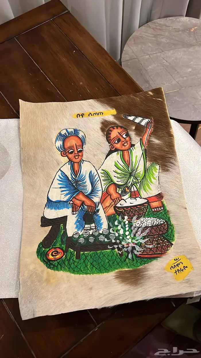 رسومات إفريقية على جلد طبيعي 4