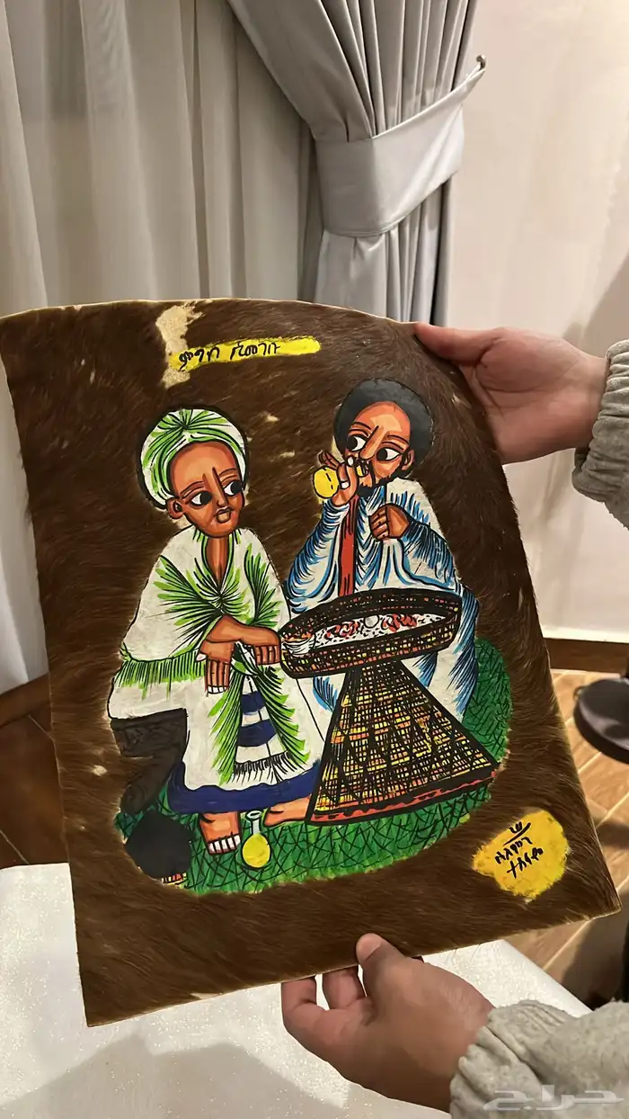 رسومات إفريقية على جلد طبيعي 2