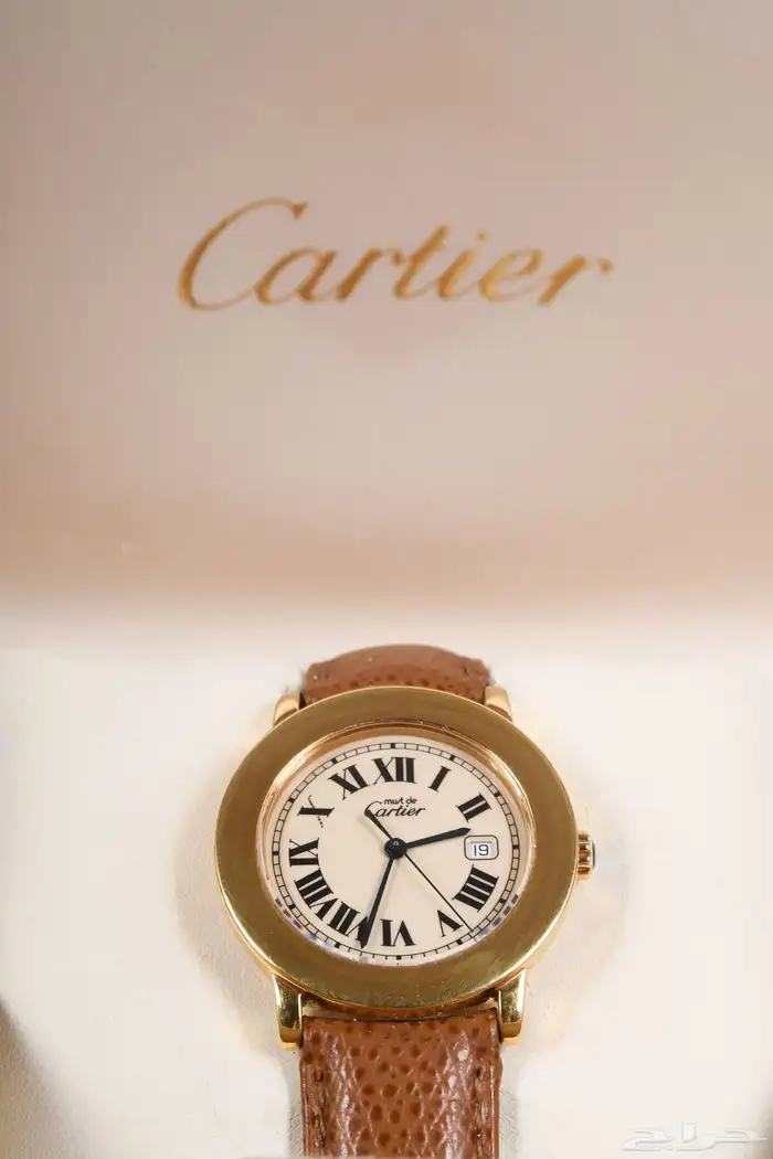 ساعه نسائية ماركة Cartier ذهب 0