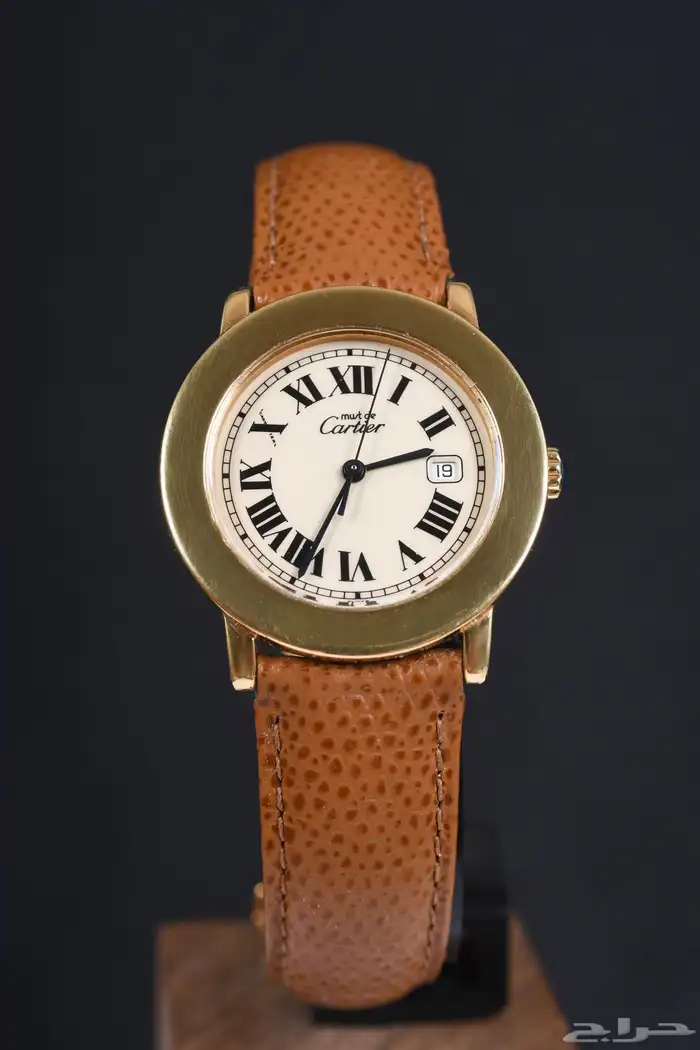 ساعه نسائية ماركة Cartier ذهب 2
