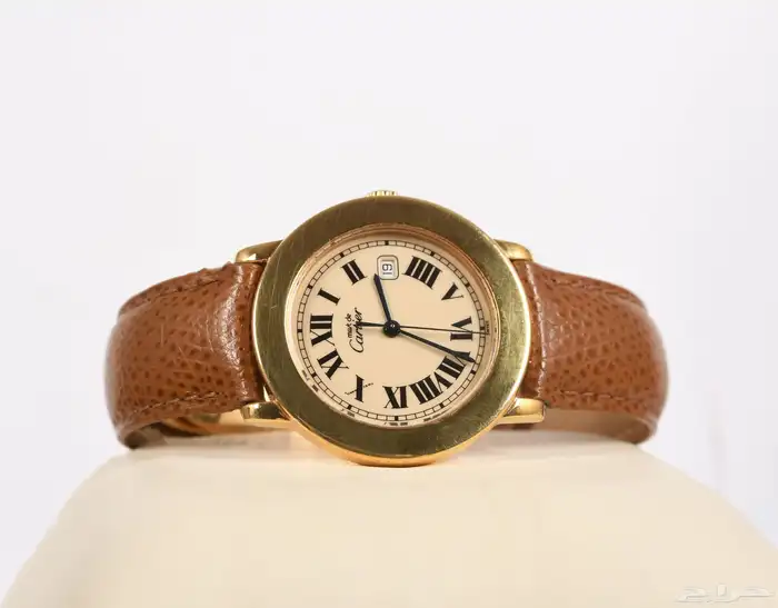ساعه نسائية ماركة Cartier ذهب 1