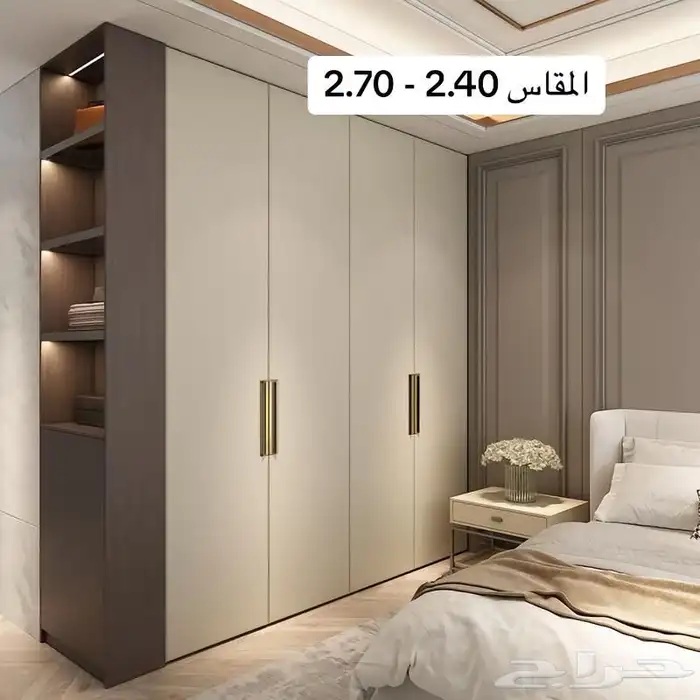 تفصيل مطابخ غرف خزاين مكاتب دولايب المنيوم صاج خشب 93