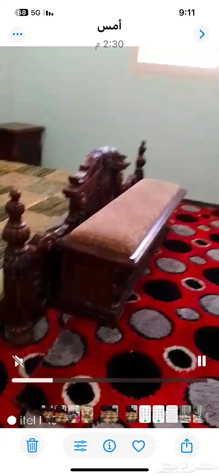 غرفة نوم ايطالي بحاله ممتازه جدا تحتاج ففط مرتبه 3