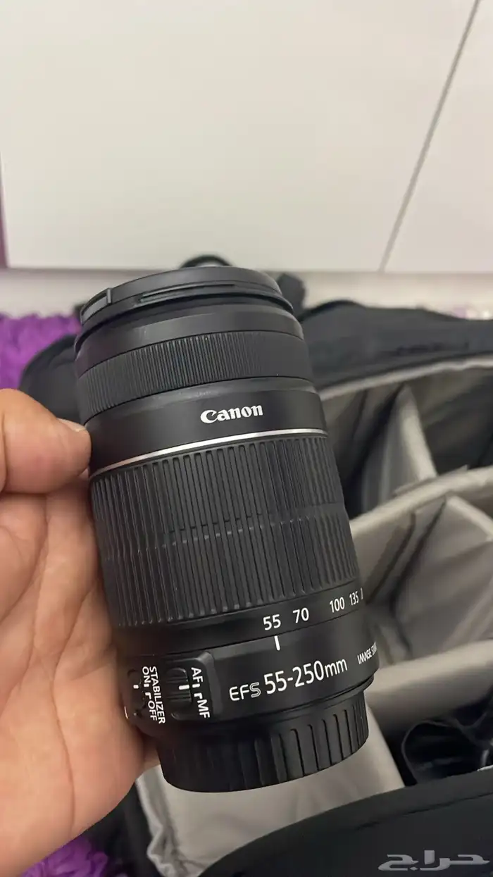 لمحترفي التصوير شنطة خاصة لمعدات التصوير و 3 عدسات 7