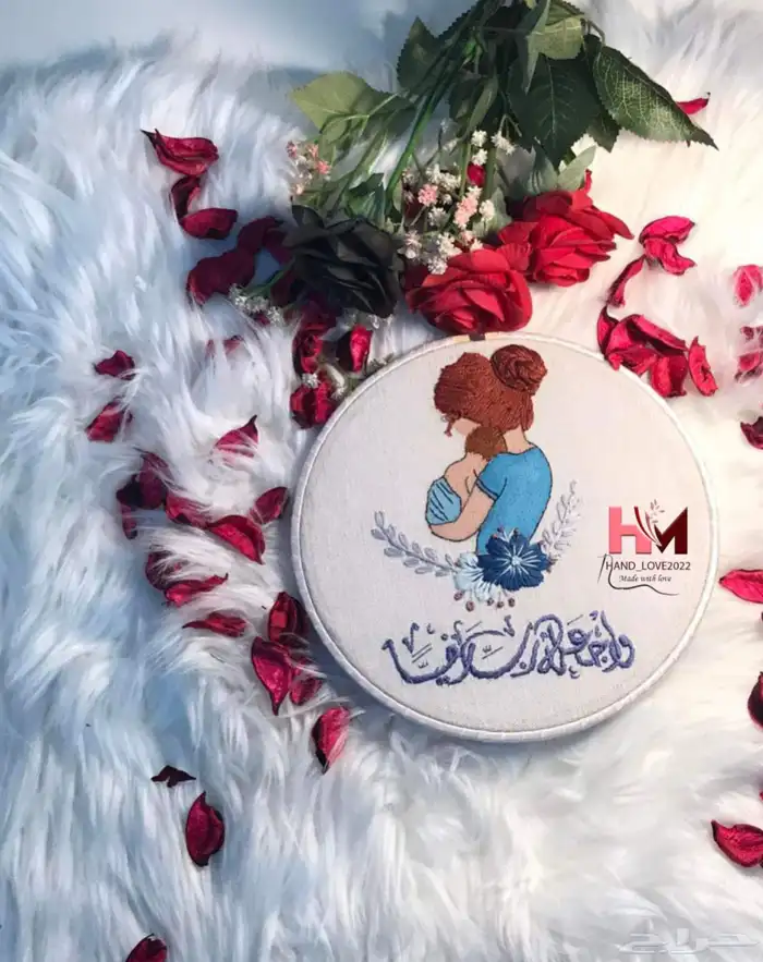 لوحات مواليد مطرزه اجود انواع الخيوط دقة واتقان ميزي طفلك 39