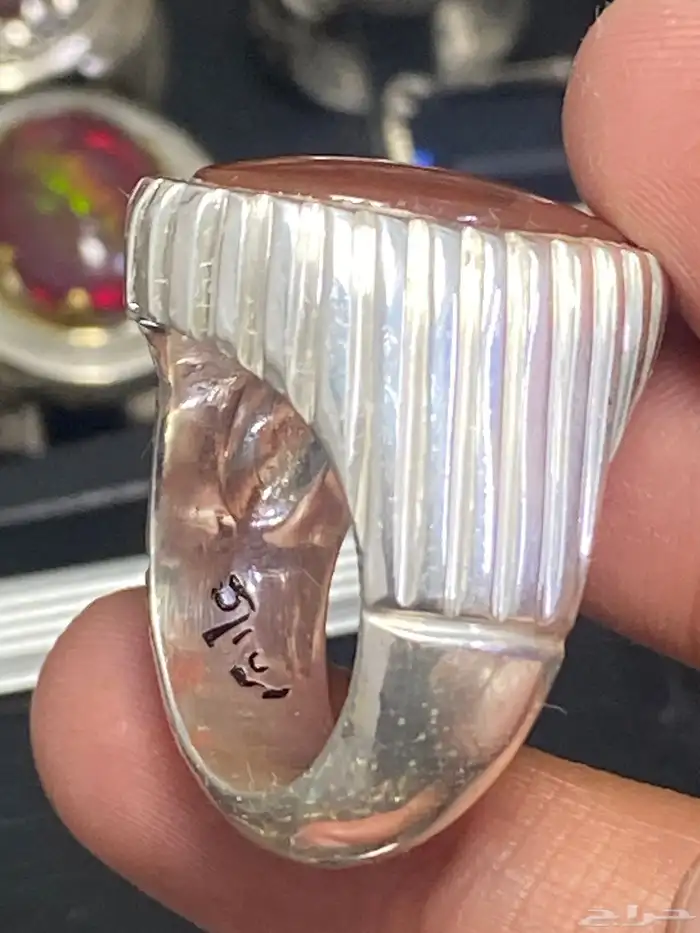 خاتم عقيق يماني كبدي صياغة عارف 2