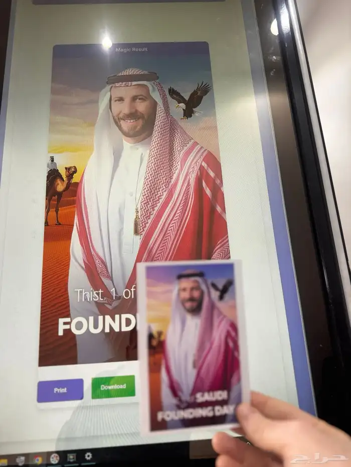 فوتوبوث طباعة فورية بخاصية تغير الوجه بال ai 9