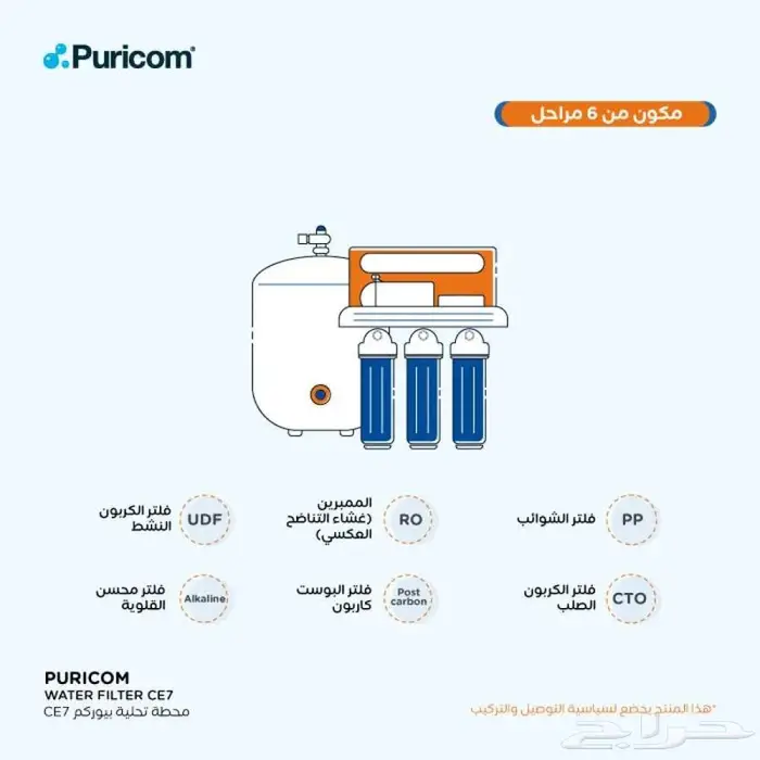 جهاز تحلية 6 مراحل بقالب حماية CE-7 الزامل 2
