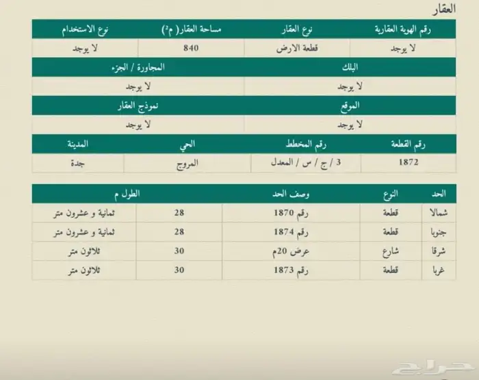 ارض للبيع في جدة حي المروج ( خليج الملك سلمان) 7