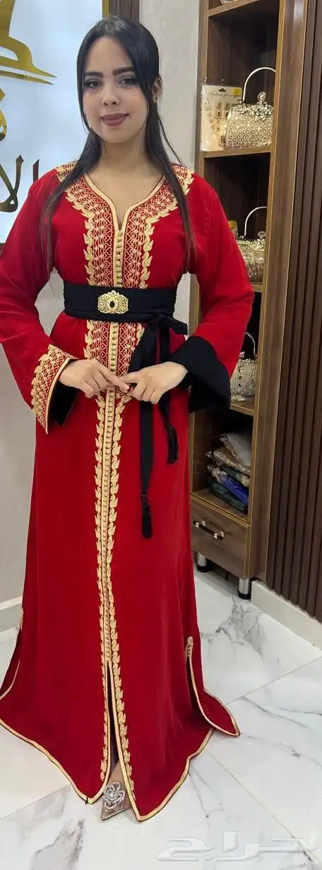 قفطان مغربي قطعتين جميل جدا مودل حصري 2
