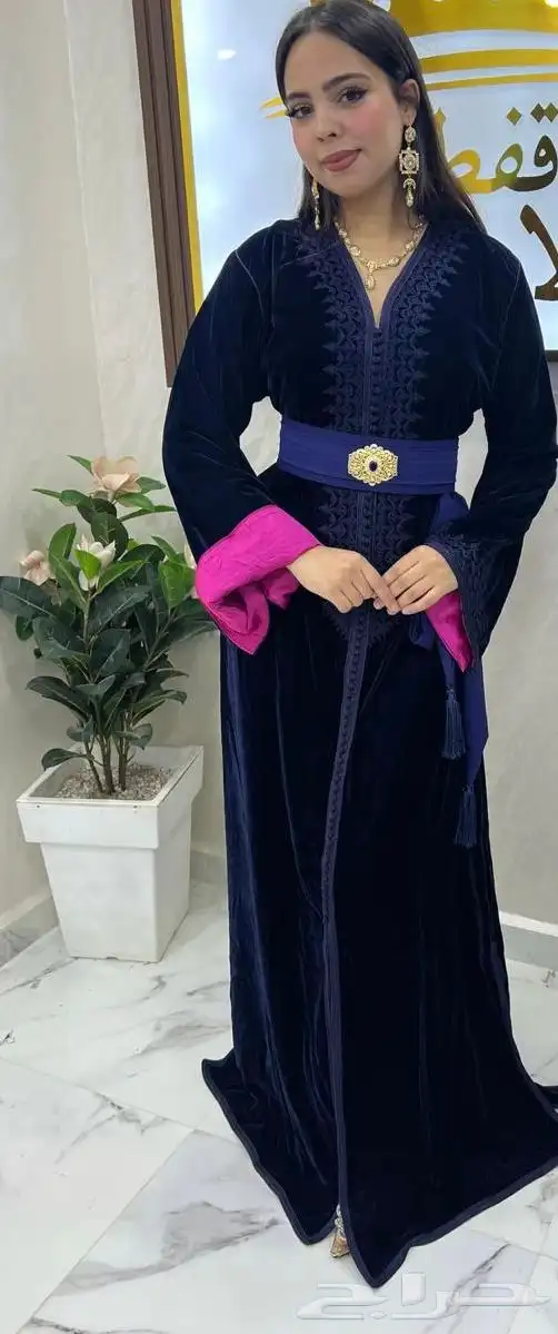 قفطان مغربي قطعتين جميل جدا مودل حصري 1
