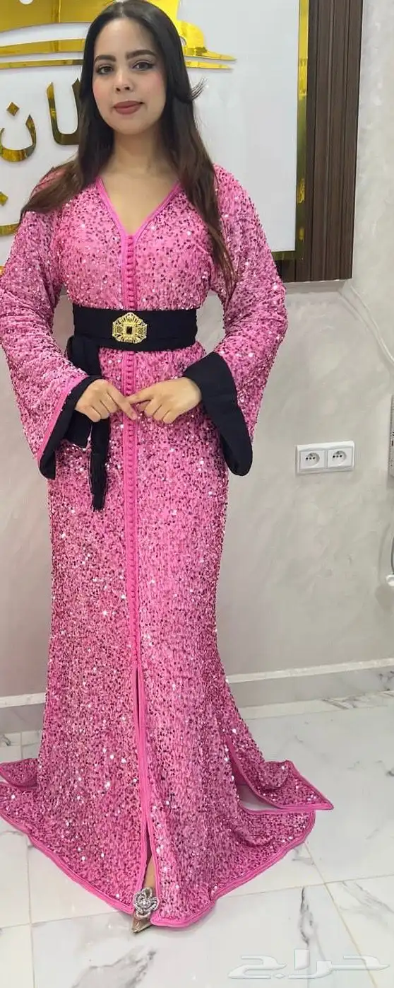 قفطان مغربي قطعتين جميل جدا مودل حصري 6