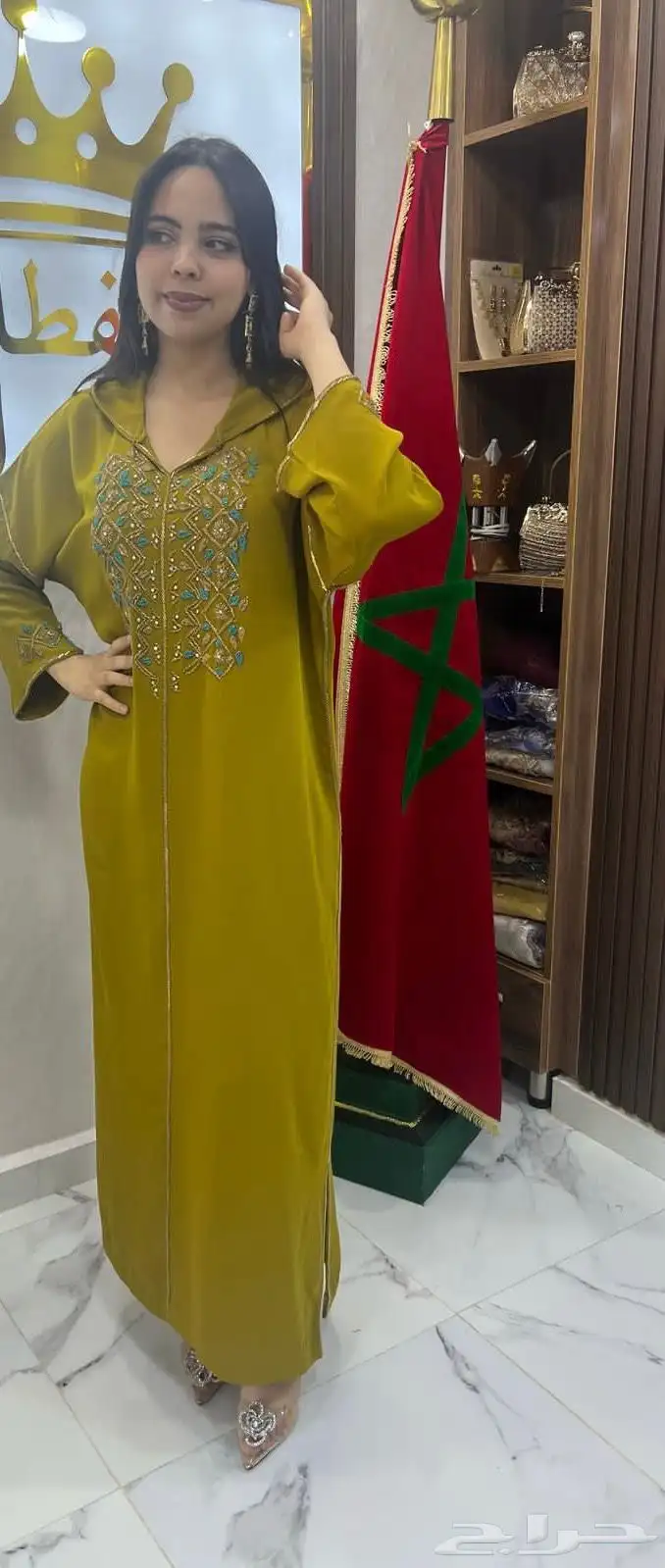 قفطان مغربي قطعتين جميل جدا مودل حصري 0