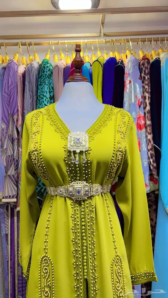 قفطان مغربي قطعتين جميل جدا مودل حصري 8
