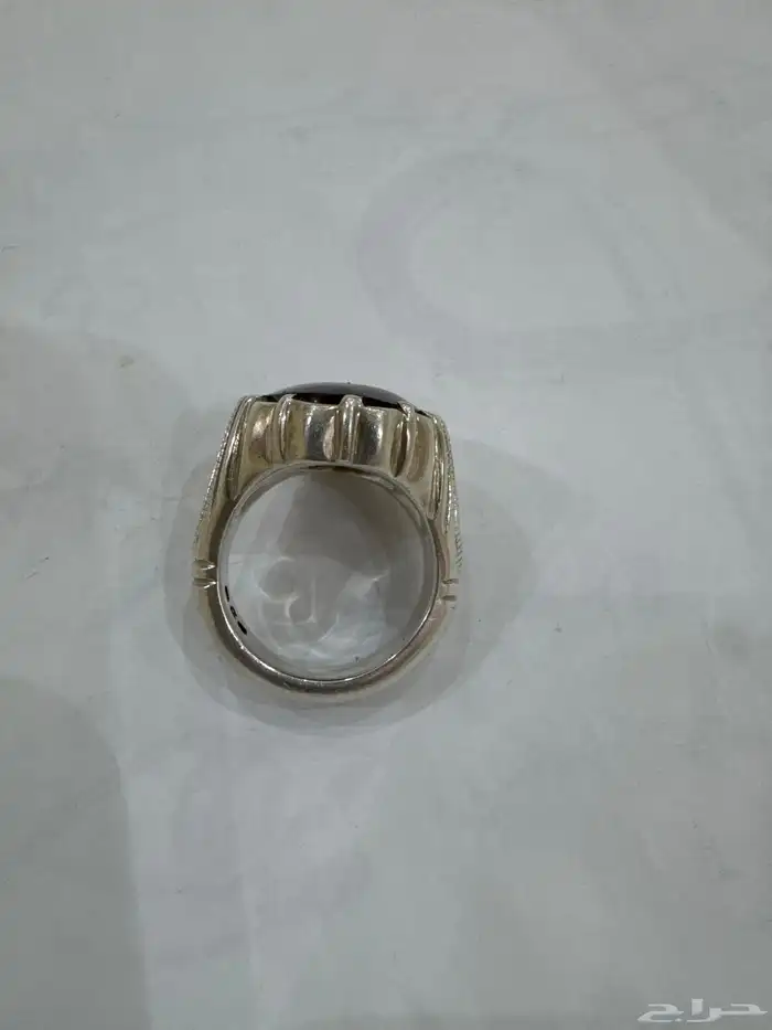 خاتم عقيق كبدي يماني 1