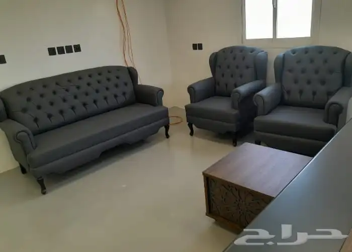 جديد كنب جلد مكتبي طقم كنب حق مكتب مدير جاهز و كرسي انتظار 5